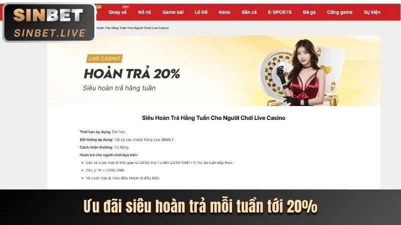 Hoàn Trả Hàng Tuần Không Giới Hạn